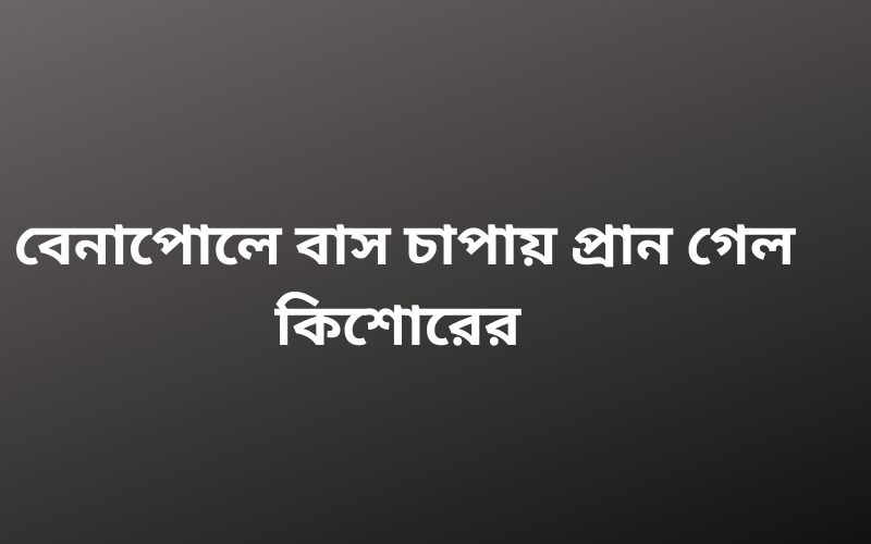 বেনাপোলে বাস চাপায় প্রান গেল কিশোরের 