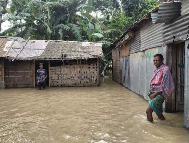 কুড়িগ্রামে তিনটি নদ নদীর পানি বৃদ্ধি