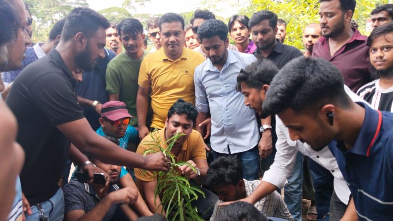 রাজাপুর সরকারি কলেজে কেন্দ্রীয় ছাত্রদল সম্পাদকের বৃক্ষরোপণ