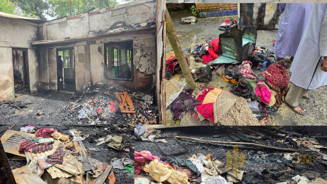 গোলাপগঞ্জে ভয়াবহ অগ্নিকাণ্ডে পুড়ে ছাই ৭ কক্ষের ঘর, অল্পের জন্য রক্ষা পেল পরিবার