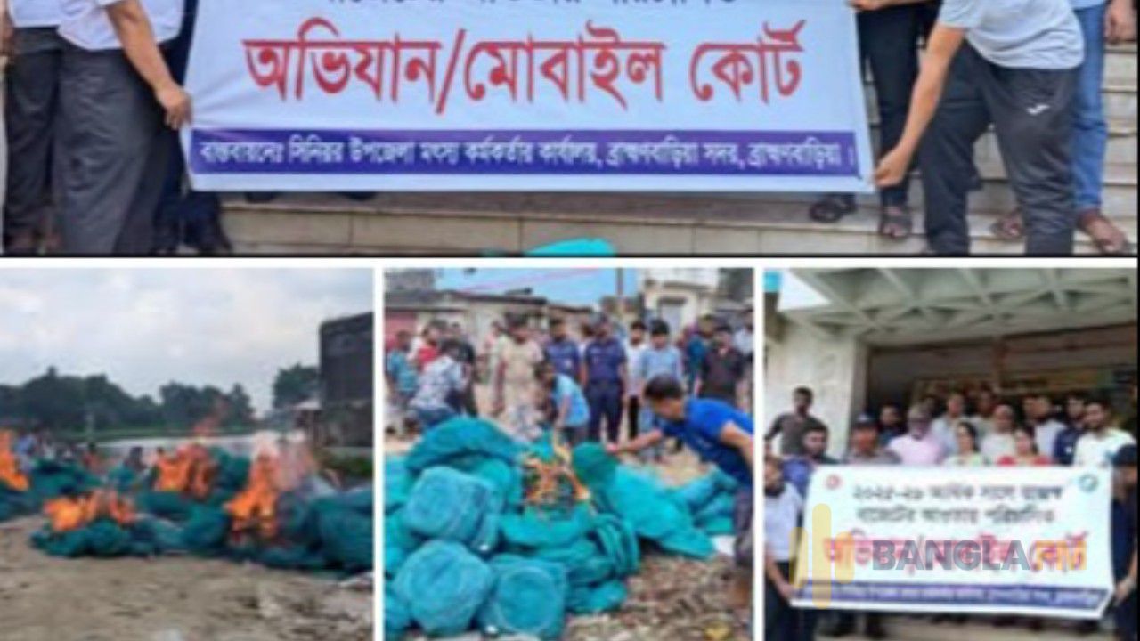 ব্রাহ্মণবাড়িয়ায় ৫০ লাখ টাকার রিং জাল জব্দ 