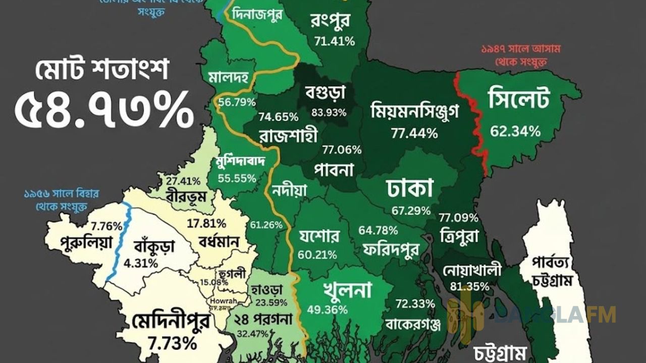১৯৪৭ সালের দেশভাগের ইতিহাসে সবচেয়ে বিতর্কিত প্রশ্নগুলোর একটি হলো বাংলা ভাগের সময় সীমানা নির্ধারণ কতটা ন্যায্য ছিল ?
