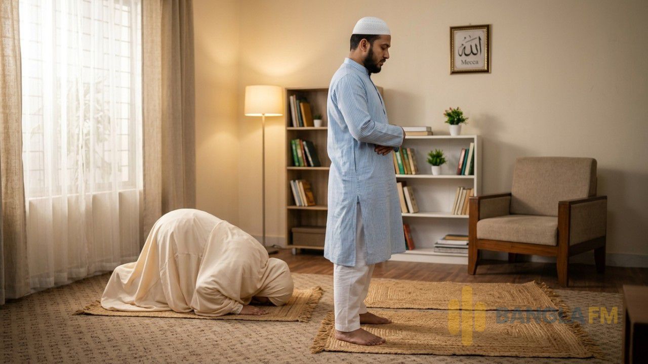 স্বামী-স্ত্রীর জামাতে নামাজ আদায়ের নিয়ম ও ফজিলত