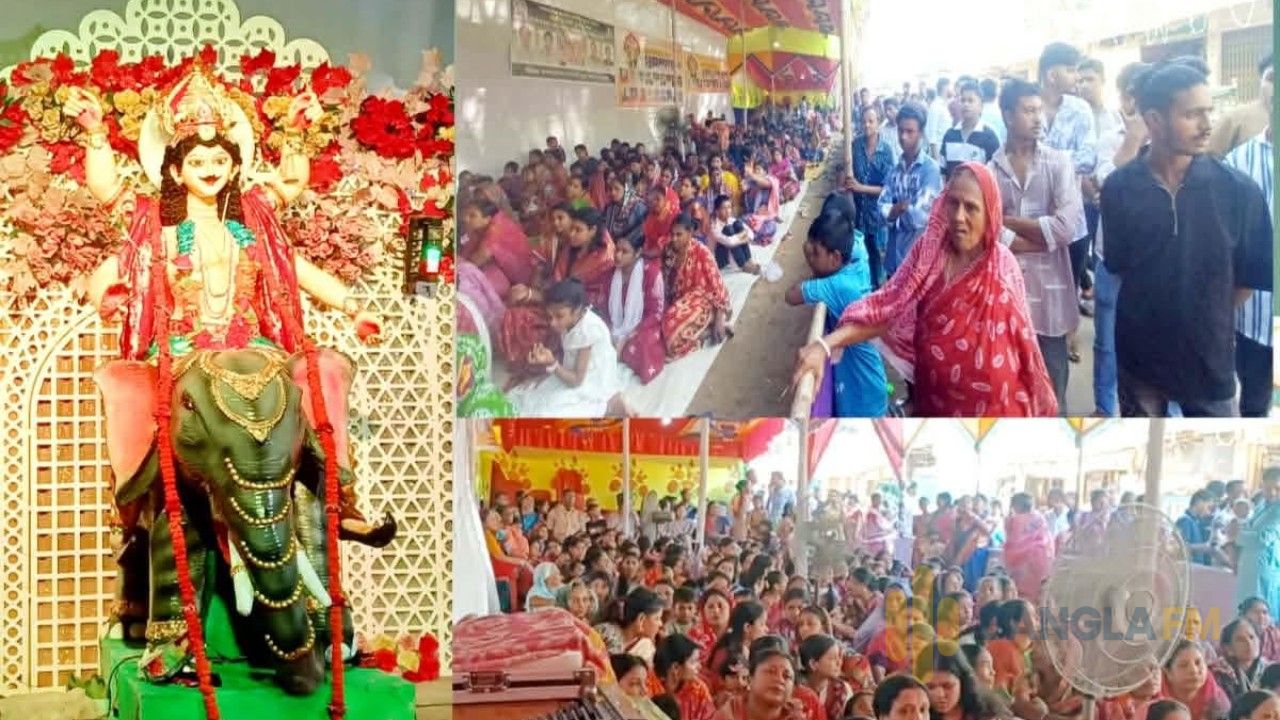 বাঙ্গালহালিয়াতে ব্যবসায়ীদের উদ্যোগে হিন্দু ধর্মালম্বীদের বিশ্বকর্মা পূজা সম্পন্ন