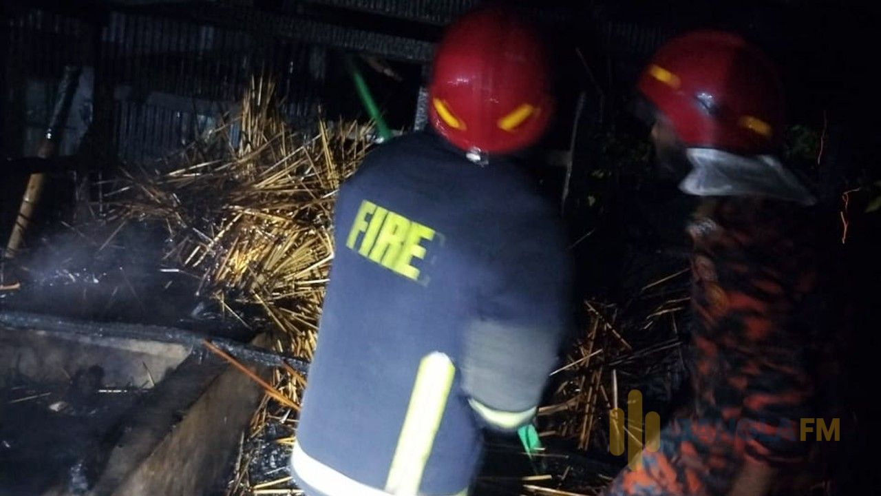 বরিশালে গোয়ালঘরে আগুন, পুড়ে মরল গাভীন গরু-ছাগল ও হাঁস