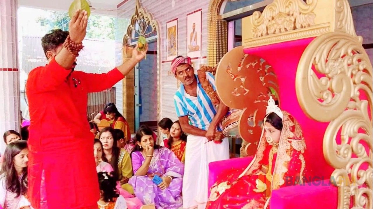 গাইবান্ধায় রামকৃষ্ণ আশ্রমে কুমারী পূজা অনুষ্ঠিত
