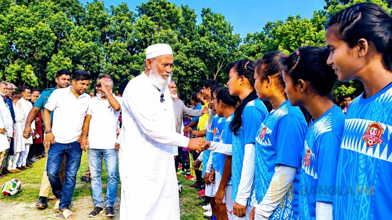 গোপালপুরে হেমনগরে নারী ফুটবলের উচ্ছ্বাস