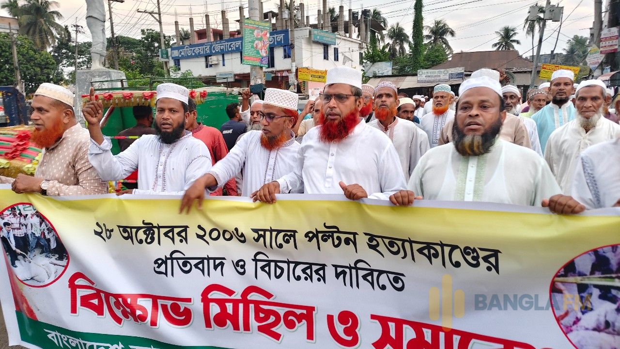 ২৮ অক্টোবরের পল্টন হত্যাকাণ্ডের বিচার দাবিতে কাপাসিয়ায় জামায়াতের বিশাল বিক্ষোভ মিছিল 