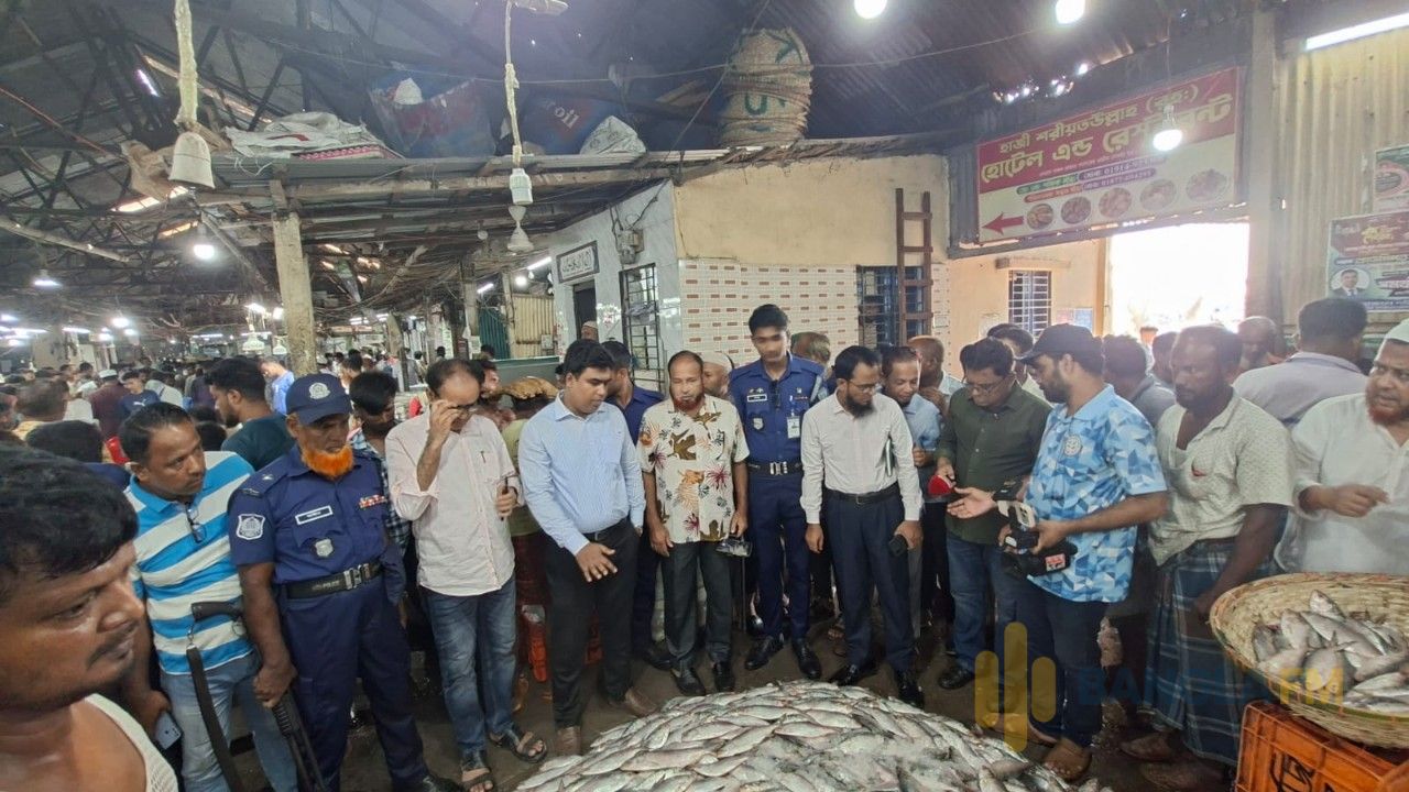 চাঁদপুরে পঁচা ইলিশ বিক্রির অভিযোগে ব্যবসায়ীকে জরিমানা