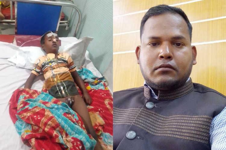 বামে কাওছার হো‌সেন,      ডানে ভুূয়া ডাঃ ফোরকা‌ন