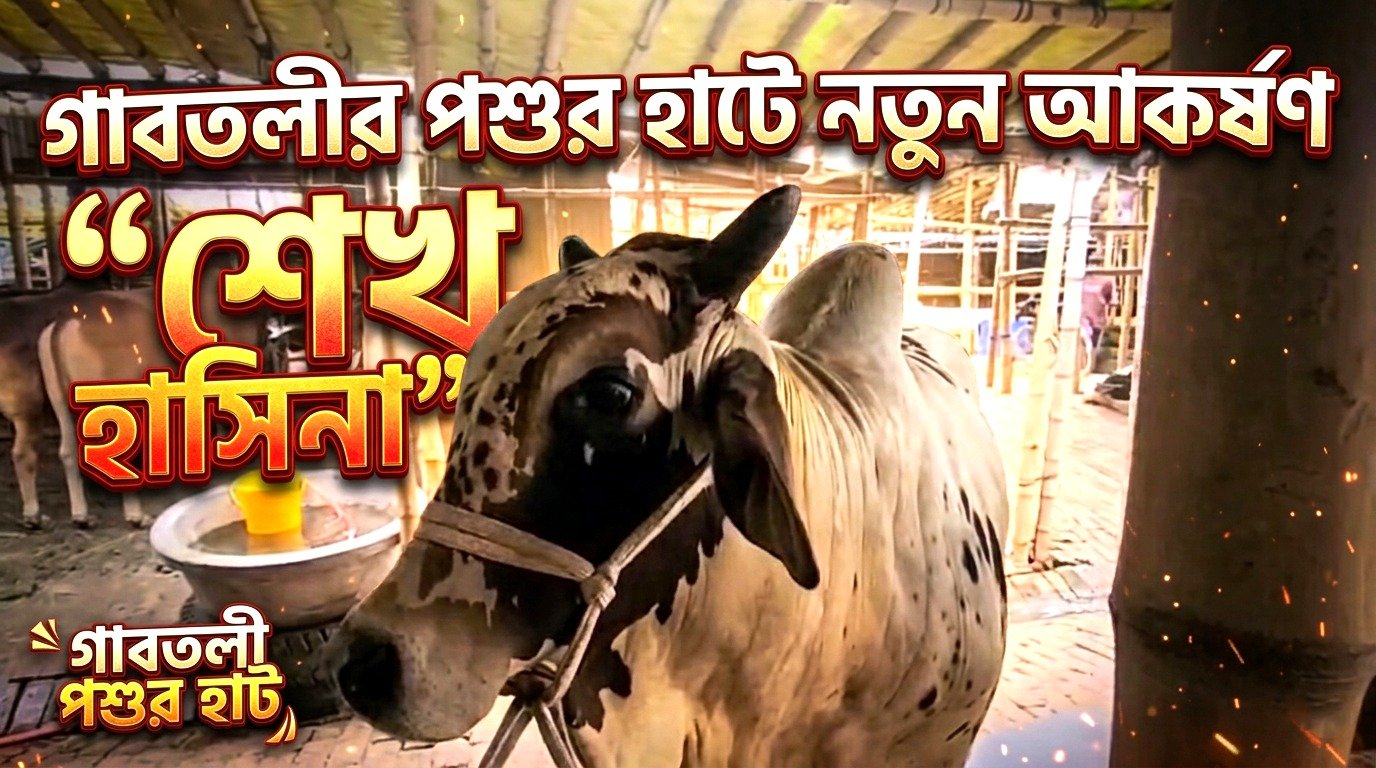 গাবতলীর পশুর হাটে নতুন আকর্ষণ শেখ হাসিনা