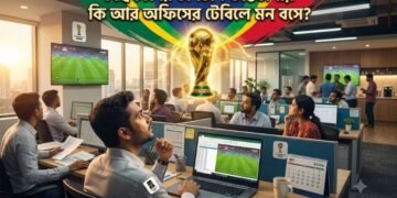 বিশ্বকাপের টানটান উত্তেজনায় কি আর অফিসের টেবিলে মন বসে?