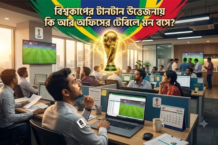 বিশ্বকাপের টানটান উত্তেজনায় কি আর অফিসের টেবিলে মন বসে?