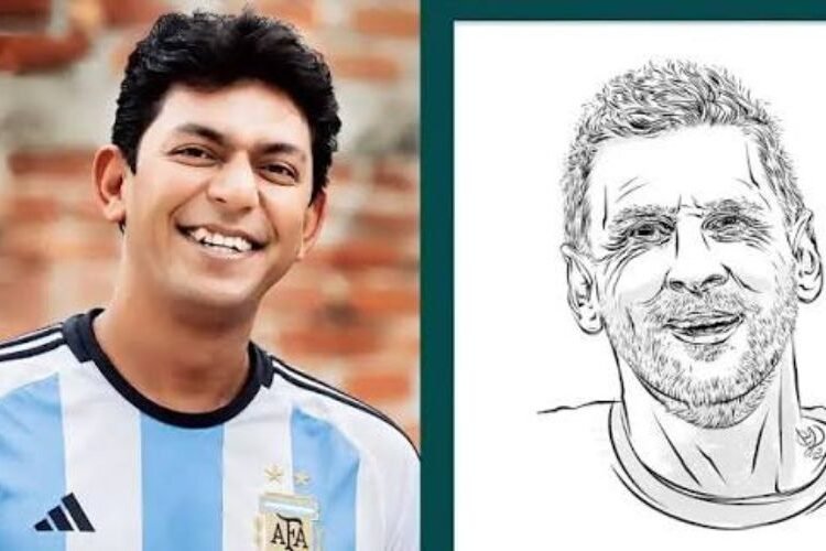 চঞ্চলের ক্যানভাসে মেসি