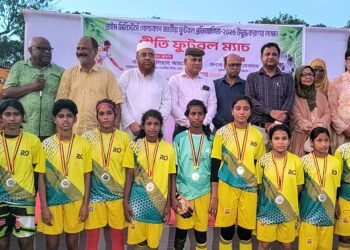 কুড়িগ্রামে প্রীতি ফুটবল ম্যাচ, ‘মাদকমুক্ত সমাজ গঠনে খেলাধুলার বিকল্প নেই’