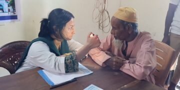 Free eye camp in Sunamganj initiated by Chairman candidate Faruk Ahmed.