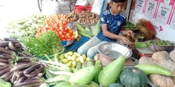 টানা বৃষ্টিতে ব্রাহ্মণপাড়ার সবজি বাজারে আগুন