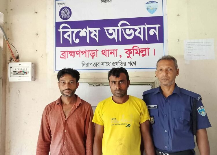 ব্রাহ্মণপাড়ায় ইয়াবাসহ মাদক ব্যবসায়ী ও স্কুলে চুরির অভিযোগে গ্রেফতার ২