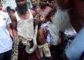 কুড়িগ্রামে অজগর সাপ উদ্ধার, এলাকাজুড়ে চাঞ্চল্য