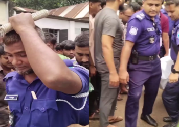 দুর্ঘটনার খবর পেয়ে ছুটে গিয়ে নিজের সন্তানের মরদেহ উদ্ধার করলেন পুলিশ বাবা