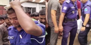 দুর্ঘটনার খবর পেয়ে ছুটে গিয়ে নিজের সন্তানের মরদেহ উদ্ধার করলেন পুলিশ বাবা