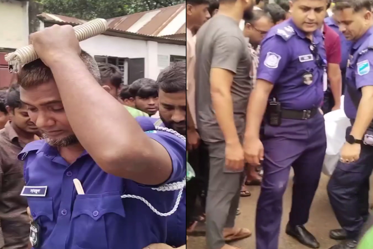 দুর্ঘটনার খবর পেয়ে ছুটে গিয়ে নিজের সন্তানের মরদেহ উদ্ধার করলেন পুলিশ বাবা