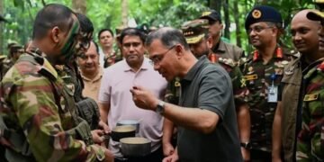 Prime Minister visits Bangladesh Army's summer exercise.