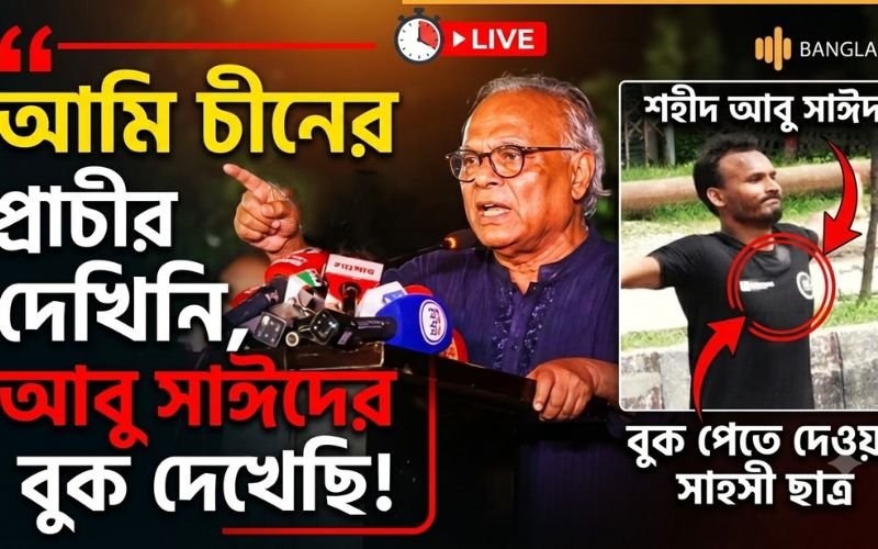 ‘আমি চীনের প্রাচীর দেখিনি, আবু সাঈদের বুক দেখেছি’: রুহুল কবীর রিজভী