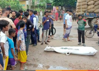 দিনাজপুর ট্রাকের ধাক্কায় মোটরসাইকেল আরোহী স্বামী নিহত, স্ত্রী আহত