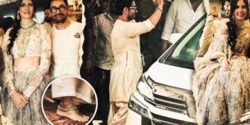 তৃতীয় বিয়েতে ব্যতিক্রমী সাজে আমির, নজর কাড়ল তার পায়ের রুপার নূপুর