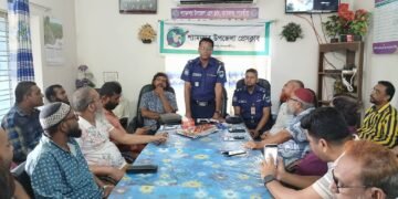 শ্যামনগর উপজেলা প্রেসক্লাবের সাংবাদিকদের সাথে নবাগত ওসির মতবিনিময়