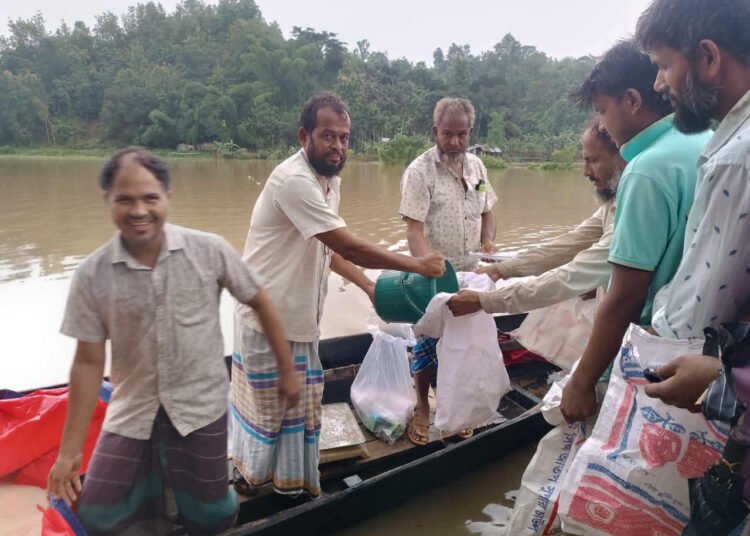 বান্দরবানে বন্যার্তদের পাশে মোরশেদ মেম্বার: তারাছা খাদ্য সামগ্রী বিতরণ