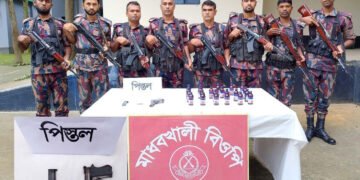চুয়াডাঙ্গা সীমান্তে পিস্তল-ম্যাগজিন, দুই রাউন্ড গুলি ও মাদক উদ্ধার