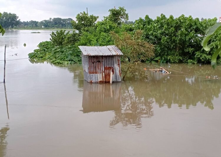 আখাউড়ায় নিন্মাঞ্চলে পানি বাড়ছে