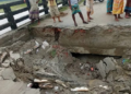 নীলফামারীতে টানা বৃষ্টিতে সেতুর সংযোগ সড়ক ধস, দুর্ভোগে ২০ হাজার মানুষ