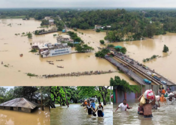 বন্যার পানিতে ডুবছে জনপদ, প্রাণহানি বেড়ে ৪৪