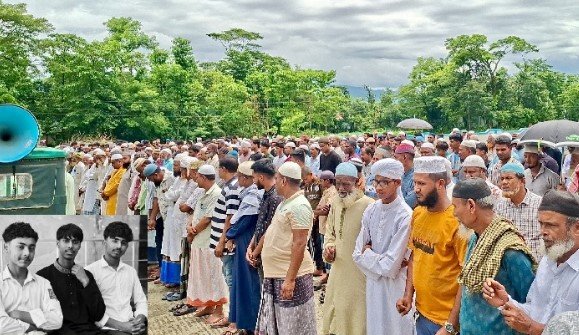 জাফলং- এ মোটরসাইকেল দুর্ঘটনায় প্রাণ হারানো তিন বন্ধু