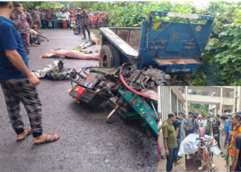 শার্শায় ট্রলি-মোটরসাইকেল সংঘর্ষে নিহত ২, আহত ৩