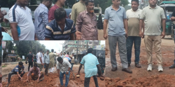 শাহজালাল কাজলের ব্যক্তিগত উদ্যোগে সড়ক সংস্কার, স্বস্তি পথচারীদের