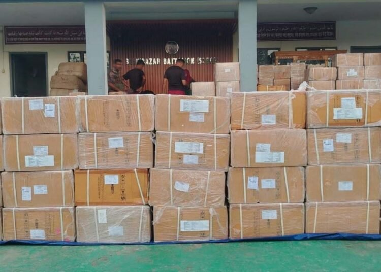 সিলেটে ৩ কোটি টাকার ভারতীয় চোরাচালানি পণ্য জব্দ