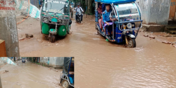 ​সামান্য বৃষ্টিতেই বেহাল ব্রাহ্মণপাড়ার সড়ক, ১৭ গ্রামের মানুষের ভোগান্তি