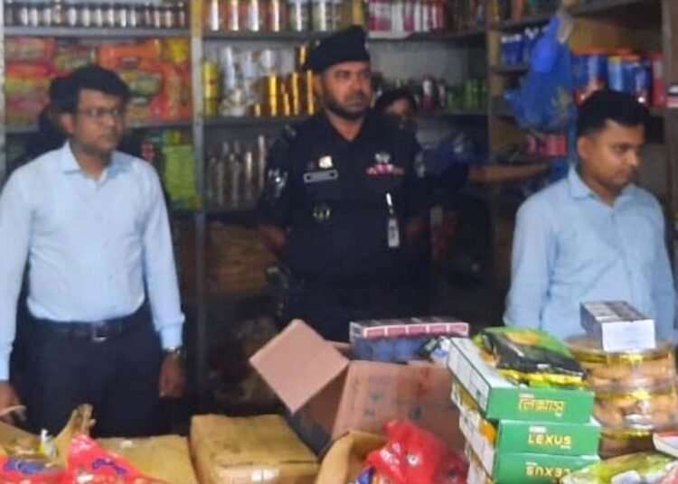 সিলেটে নকল সিগারেট জব্দ,জরিমানা ৫০ হাজার